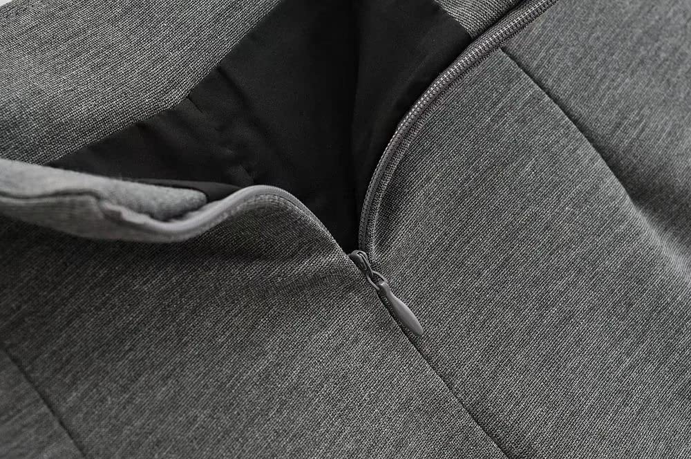 Gonna Donna,Minigonna da Donna Grigia Gonna A Pieghe A Vita Alta Avvolta sui Fianchi con Cerniera Sottile A Line Gonna Increspata con Pantaloni Gonna Corta Elegante per Ragazze Signore,XS