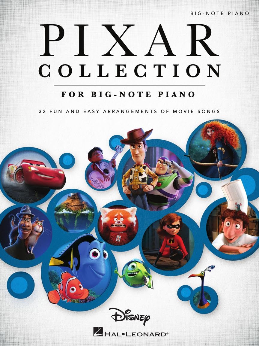 Pixar Collection for Big-Note Piano : partitions solo de piano faciles pour enfants.