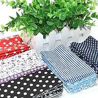Vista 5 de Paquete de 56 piezas de tela de algodón con estampado de 9.8 x 9.8 pulgadas, diseño precortado, diseño floral para acolchar, retazos, manualidades