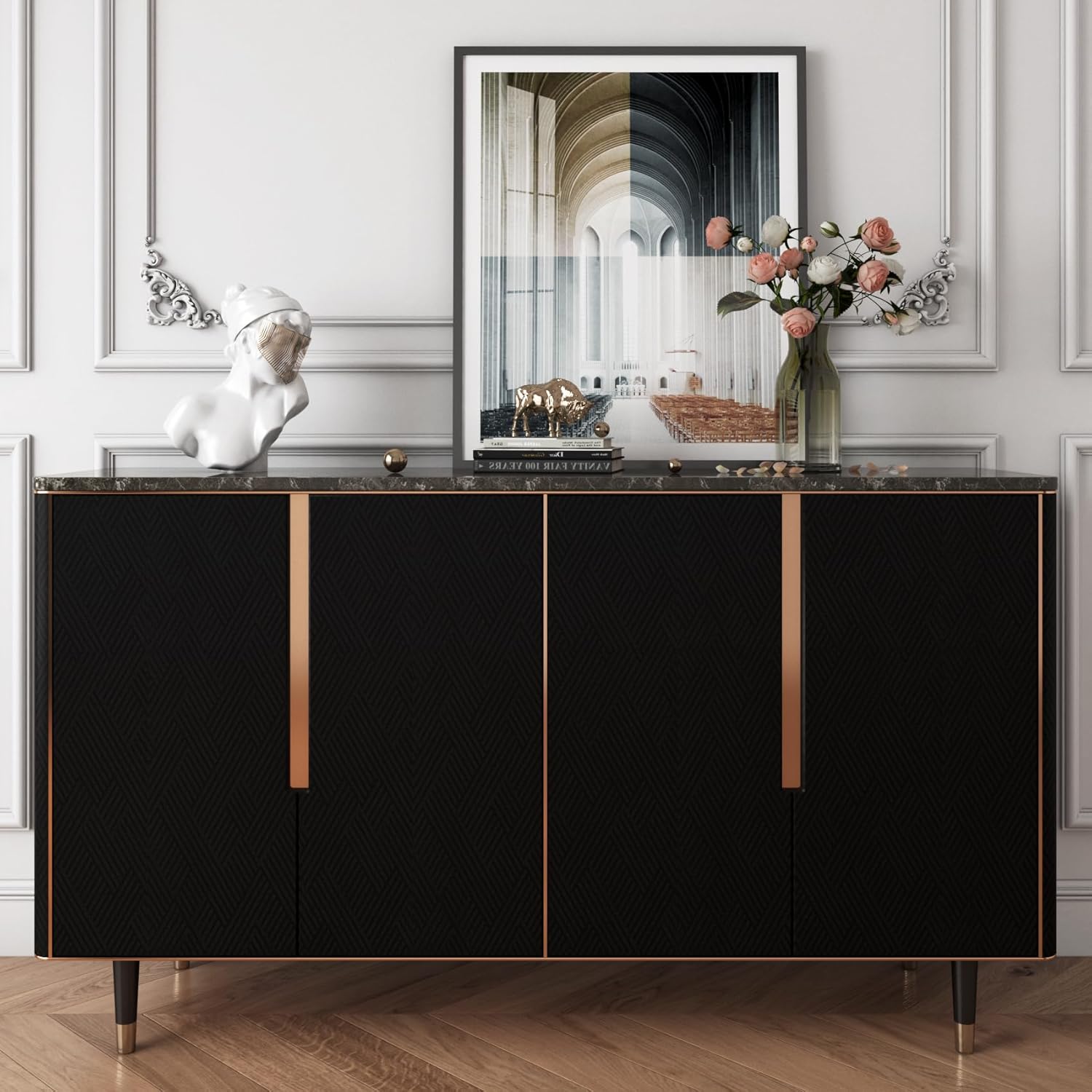 YENHOME 30"X118" Black Textured Wallpaper Peel and Stick for Bathroom Kitchen Bedroom Modern Black Peel and Stick Wallpaper Self Adhesive Contact Paper for Cabinets Drawer Liner Walls Vinyl Wrap