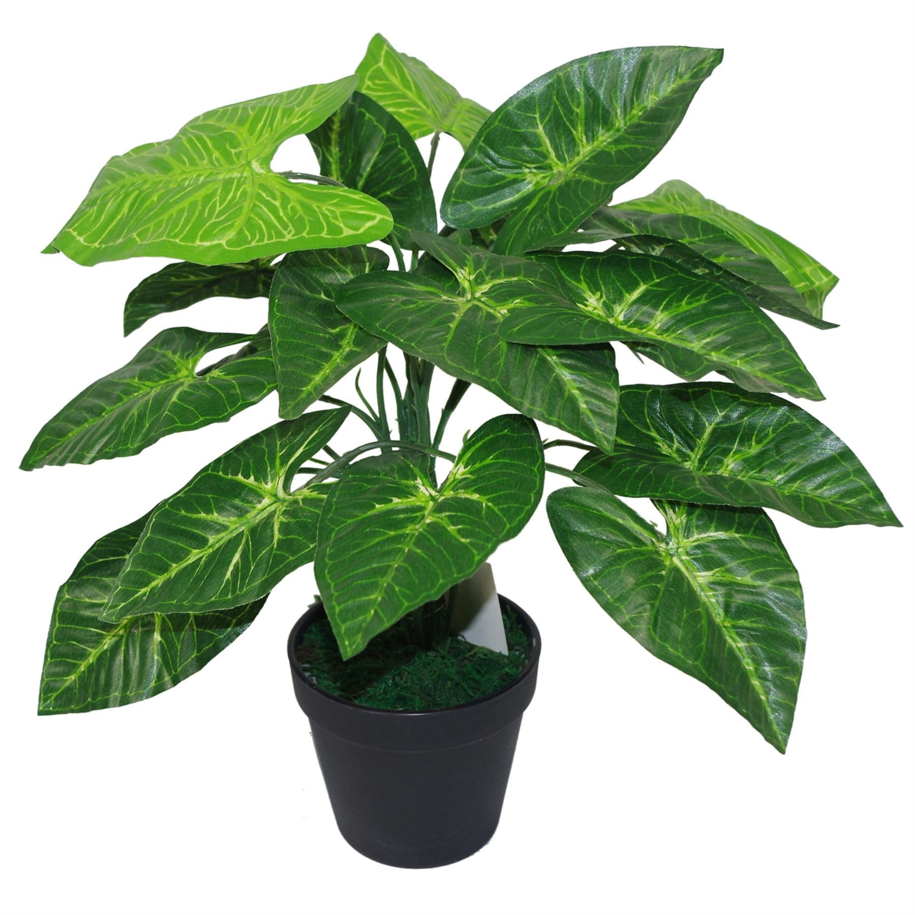 Leaf Dark Taro Artificial Plant Pot 45cm - Green
