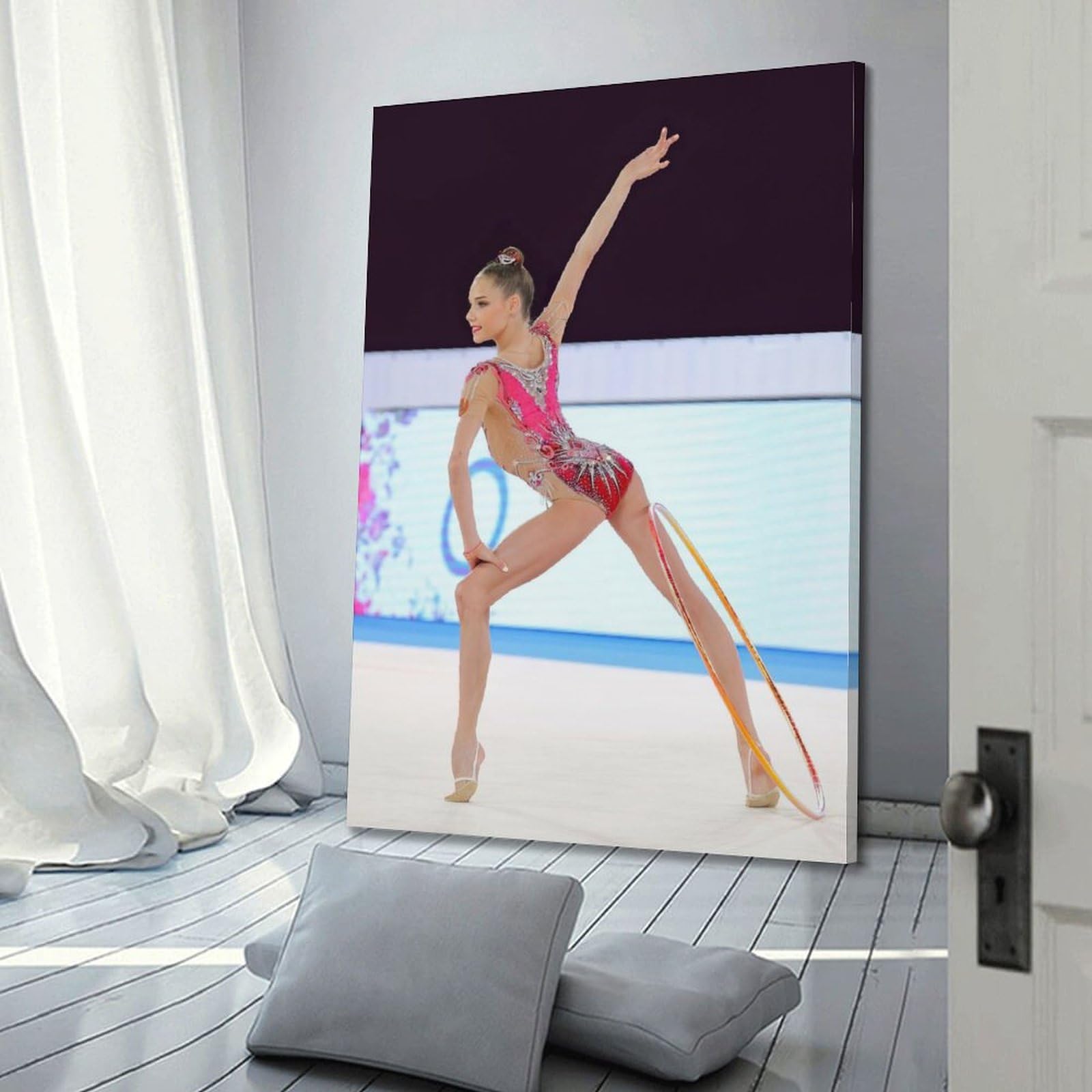 BINKAIYI Poster décoratif sur toile représentant des femmes et gymnastiques, style sportif et artistique - Décoration murale moderne pour chambre à coucher - 50 x 75 cm
