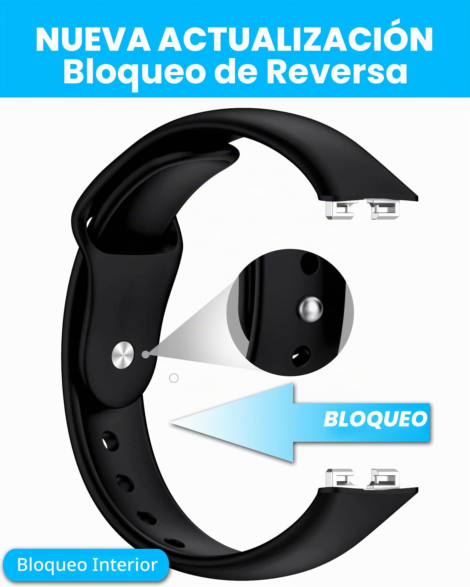 Correas Compatibles HUAWEI Band 10/9/8, Pulseras Deportivas Suaves Transpirables Liberación Rápida, 6 Piezas