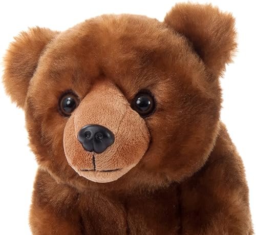 Miniatura 9 de The Petting Zoo Oso de peluche, regalos para niños, animales salvajes del zoológico Onez, juguete de peluche de oso marrón de 12 pulgadas