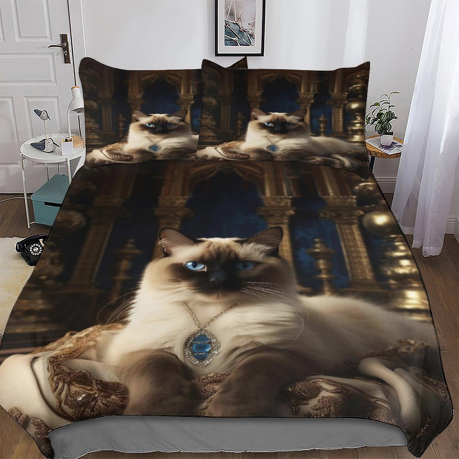 Ensemble housse de couette chat 3D pour créer une ambiance cocooning dans la chambre