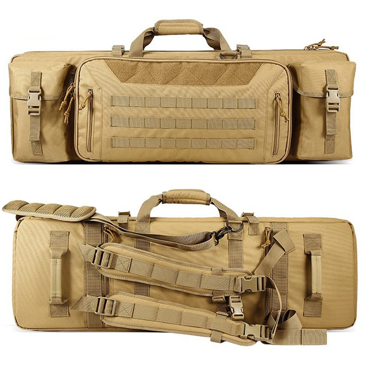 Rifle Cases Waterproof Rifle Bag,Soft Rifle Case,Tactical Rifle Bag,Weapon Case,2 Long Guns Padded Rifle Cases,Multifunctional Rifle Soft Case 36 Inches,Beige