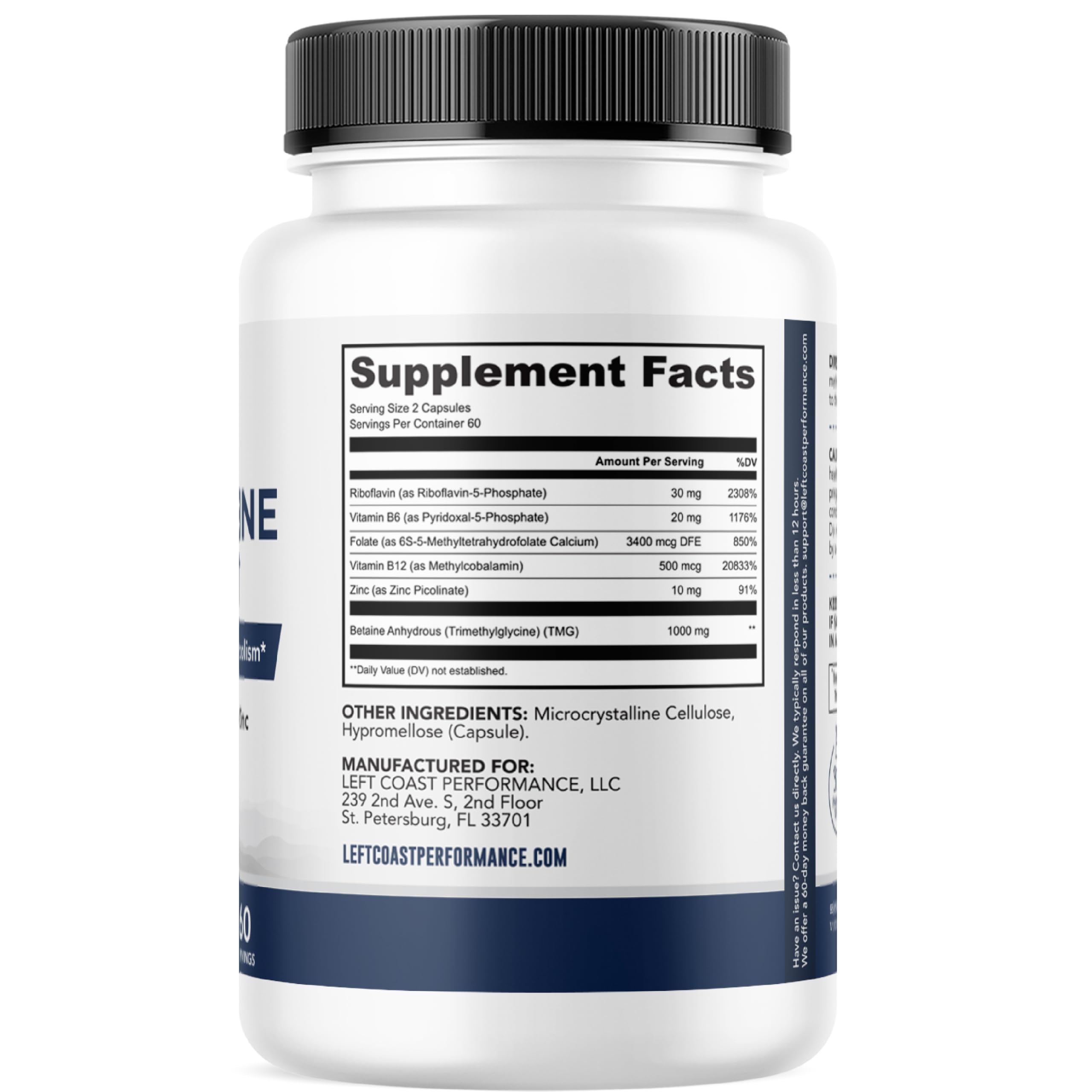 Homocysteine Support with Methylfolate, Methyl B12 & TMG, 120ct — Amazon image 9