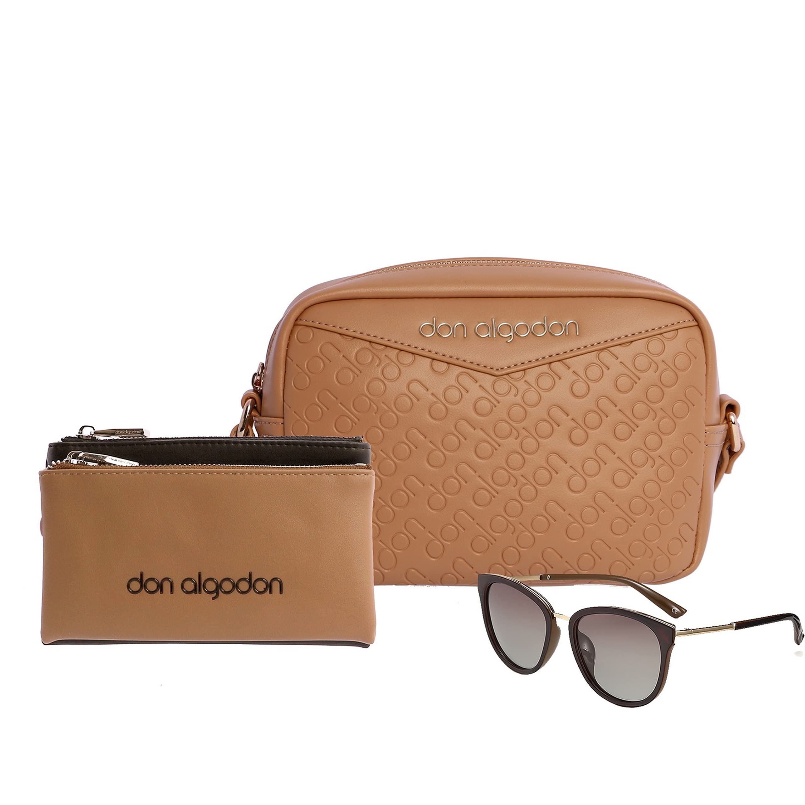 DON ALGODON, Bolso Bandolera Elegante para Mujer de Piel Vegana