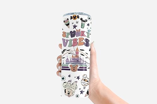 Miniatura 2 de Vaso de Halloween con tapa y pajita, taza de viaje para café con texto en inglés "Trick Or Treat", taza de viaje para café, bruja fantasma,