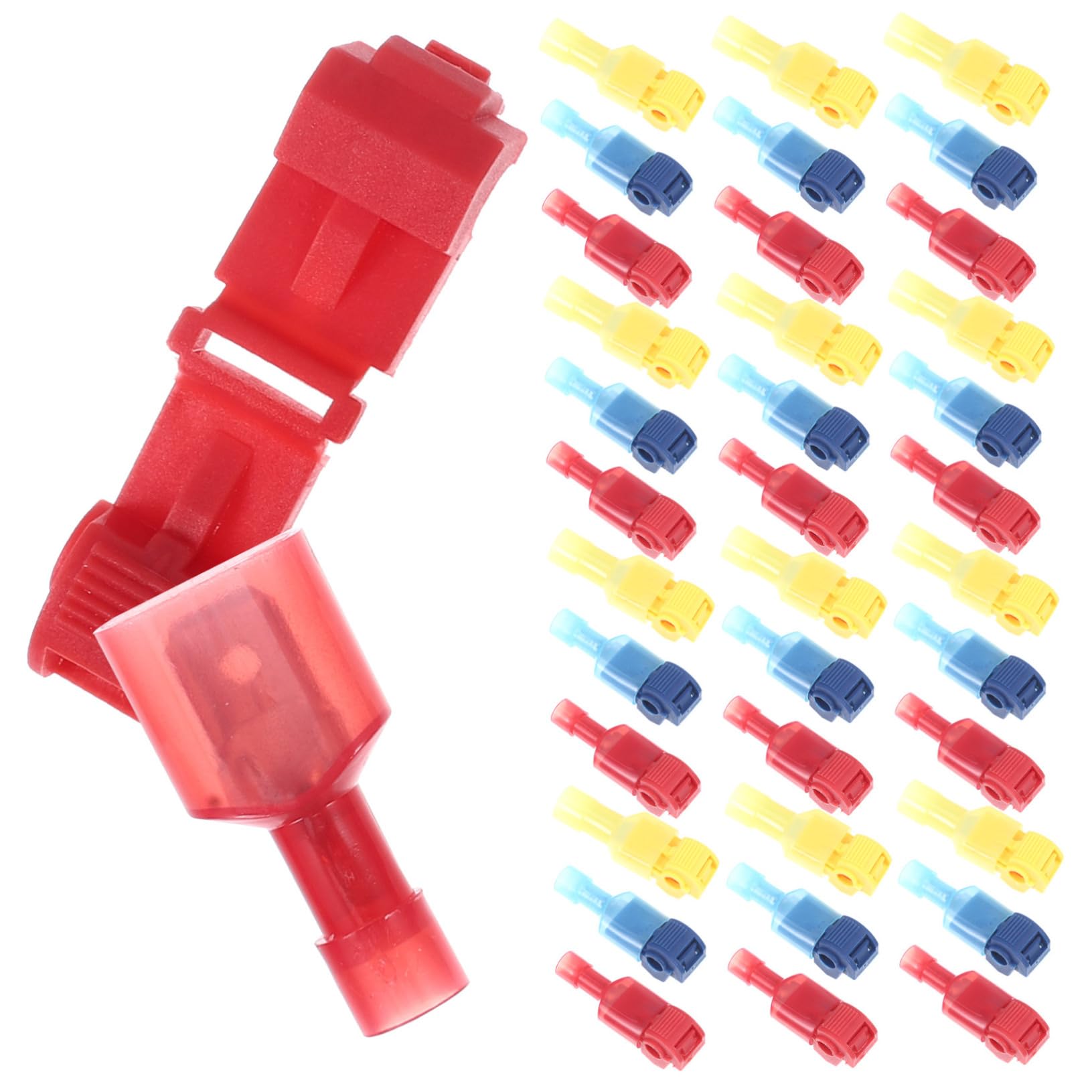 KICHOUSE 30 Sets Brass and Splice Connector PVC Quick Splice Connector Wire Connectors Splice Wire Connectors