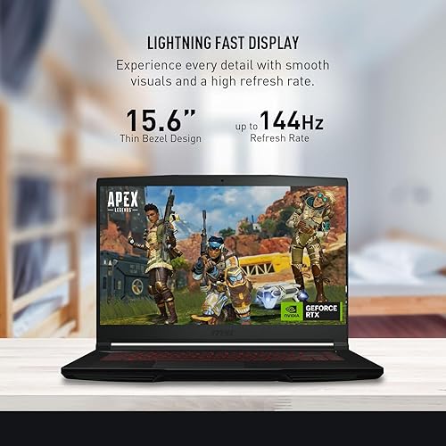 Miniatura 2 de MSI Portátil para juegos GF63 delgado, pantalla FHD de 15.6 pulgadas, 144 Hz, Intel Core i5-12450H de 12 generación, NVIDIA GeForce RTX 4050, 16 GB