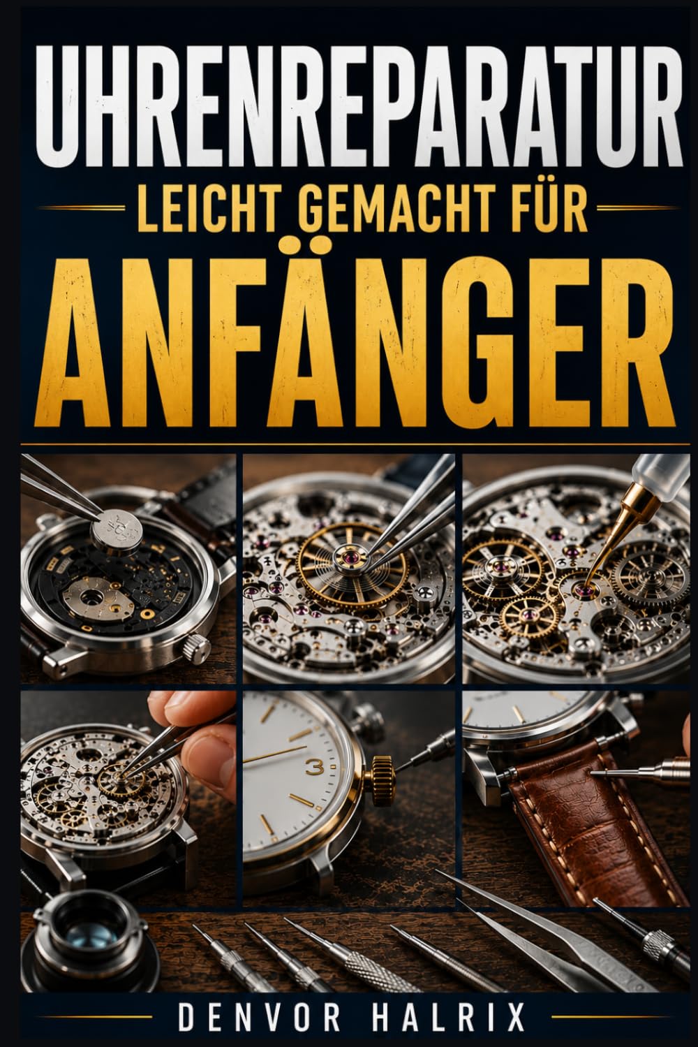 UHRENREPARATUR LEICHT GEMACHT FÜR ANFÄNGER: Schritt-für-Schritt-Anleitung zu Uhrenkomponenten, Uhrwerken, häufigen Fehlern und einfachen Reparaturen