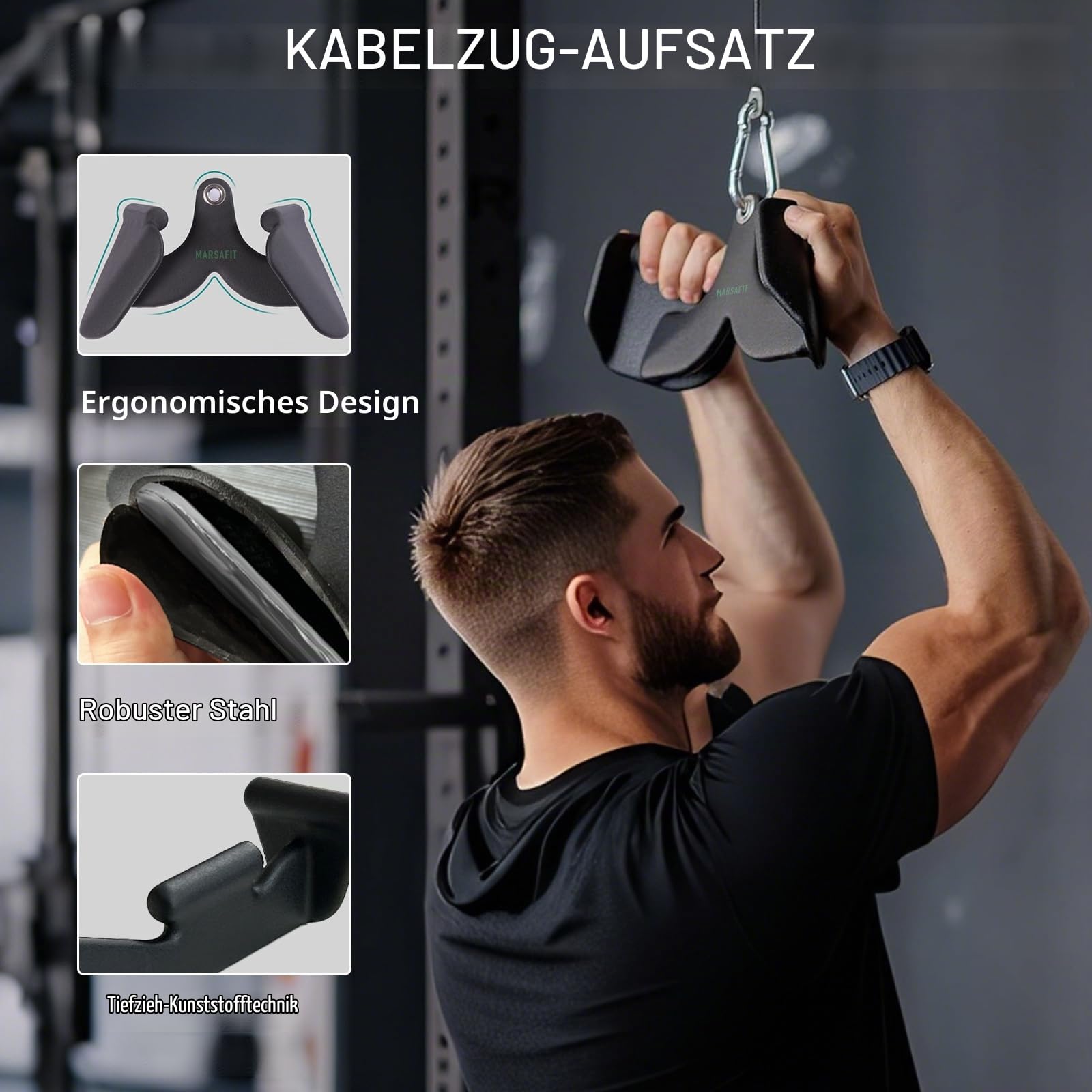 LAT Pulldown Attachments, Wide Grip LAT Pull Down Bar T bar Row Attachment，V Bar Tricep Bar, Strength Training Back Bar for Home Gym Exercise Cable Machine
