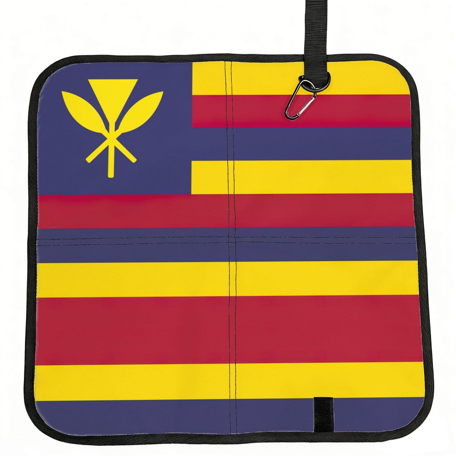 UVBDF Flag Of The Kingdom Of Hawaii Print Outdoor Sitting Cushion Folding Seat Pad Compact Portable Picnic Bench Cushion Mat