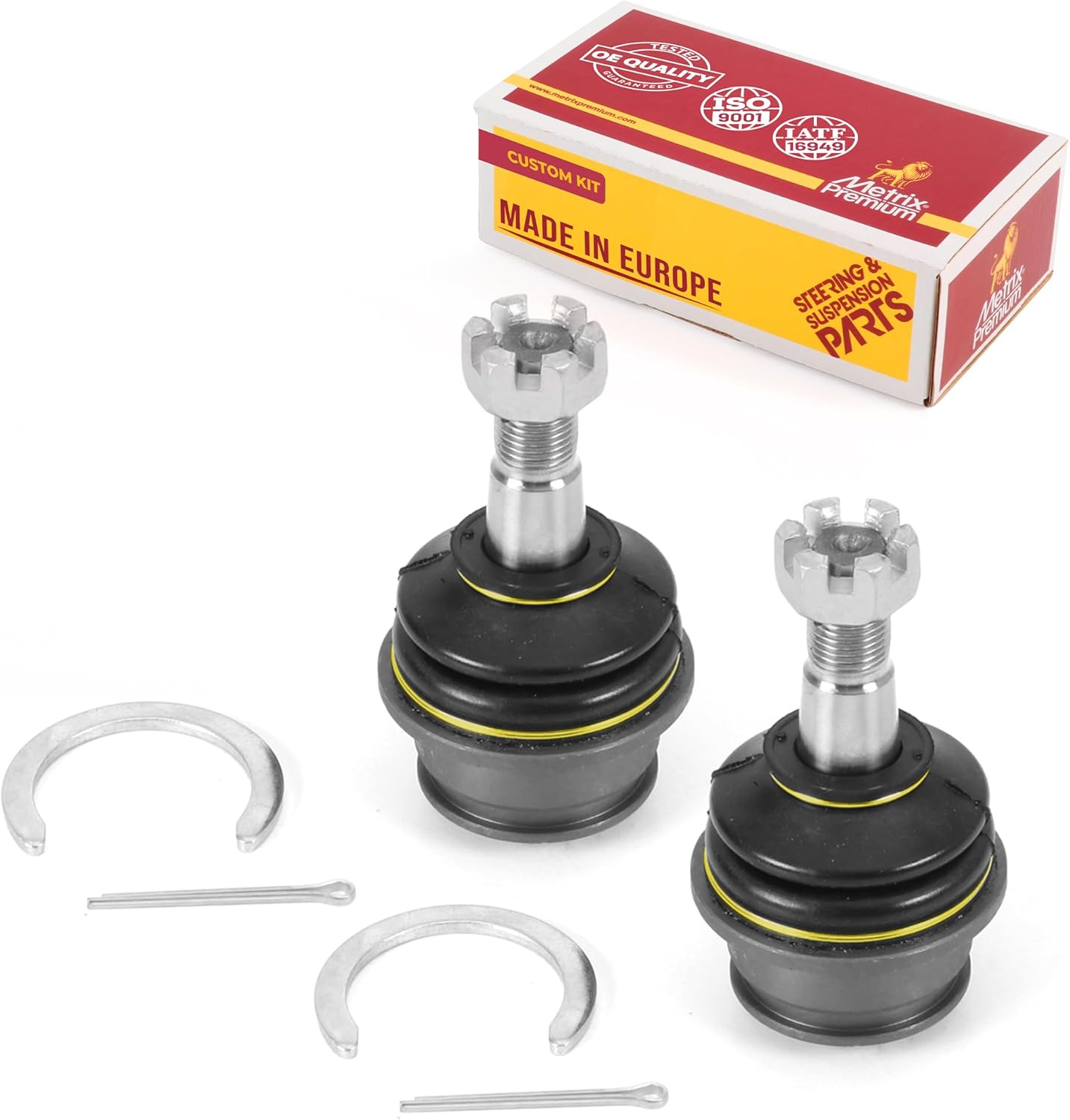 Metrix Premium Chassis Parts - 2 PC Front Lower Ball Joint Kit Fits 2003-2009 Lexus GX470, 2010-2022 Lexus GX460, 2007-2014 Toyota FJ Cruiser, 2003-2023 4Runner, Replacement K500017, Made in Europe