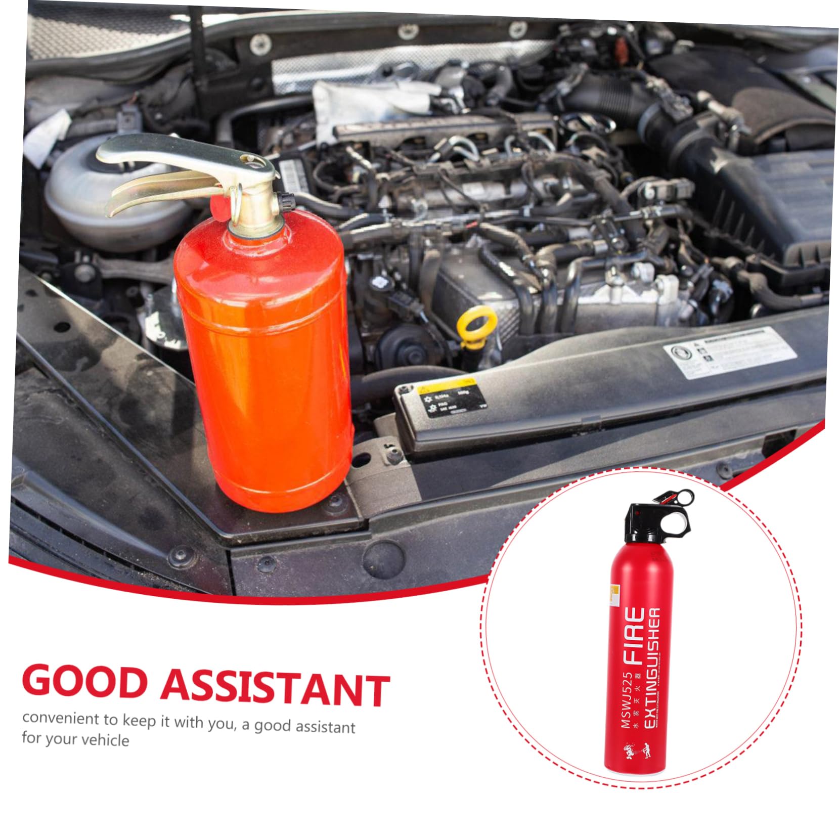 Operitacx Extincteur Voiture Portable Rouge Extincteur Pratique et pour Auto et Maison Sécurité Incendie Facile à Transporter et Fixer