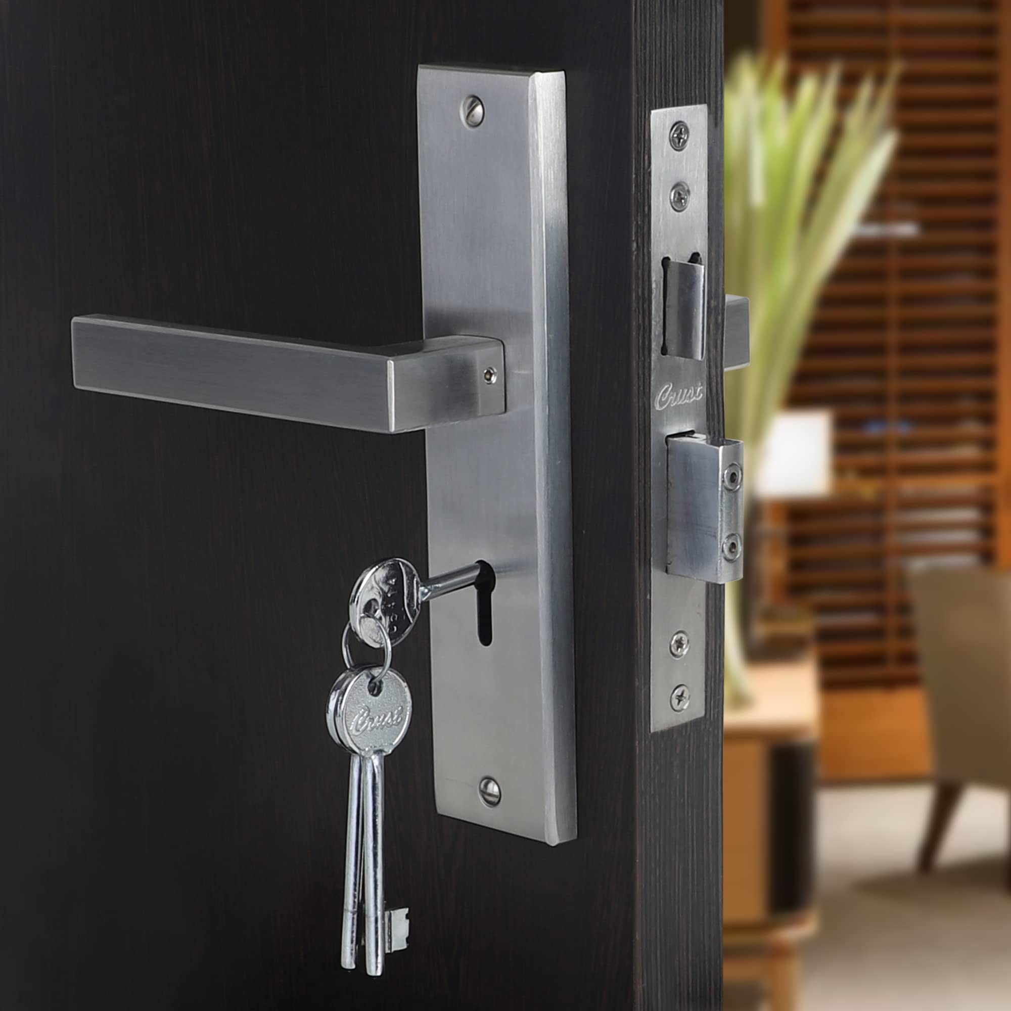 Handle Waala Premium 8" Ky Plate Mortise Door Lock Handle Set (LB301)