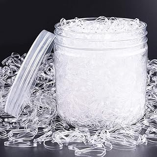 2000 Pcs Rubber Ties Bands Clear Elastic Hair Ties Thick Rubber Bands Hair Elastics Hair Ties Baby Hair Elastics Elastic Bands Hair Elastic Soft Clear Elastic Rubber Bands for Baby Girl's Ponytail Hair Ties