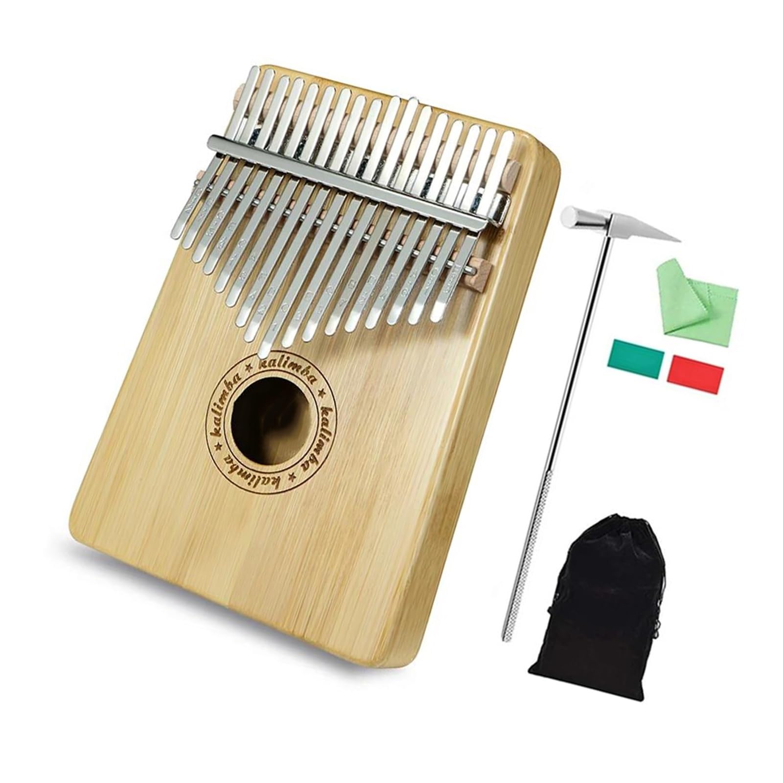 Profesjonalny Przenośny Prezent Bambusowy Kalimba 17 Key Odpowiedni Dla Dorosłych I Początkujących Instrumenty Muzyczne Kalimba(17 Keys)