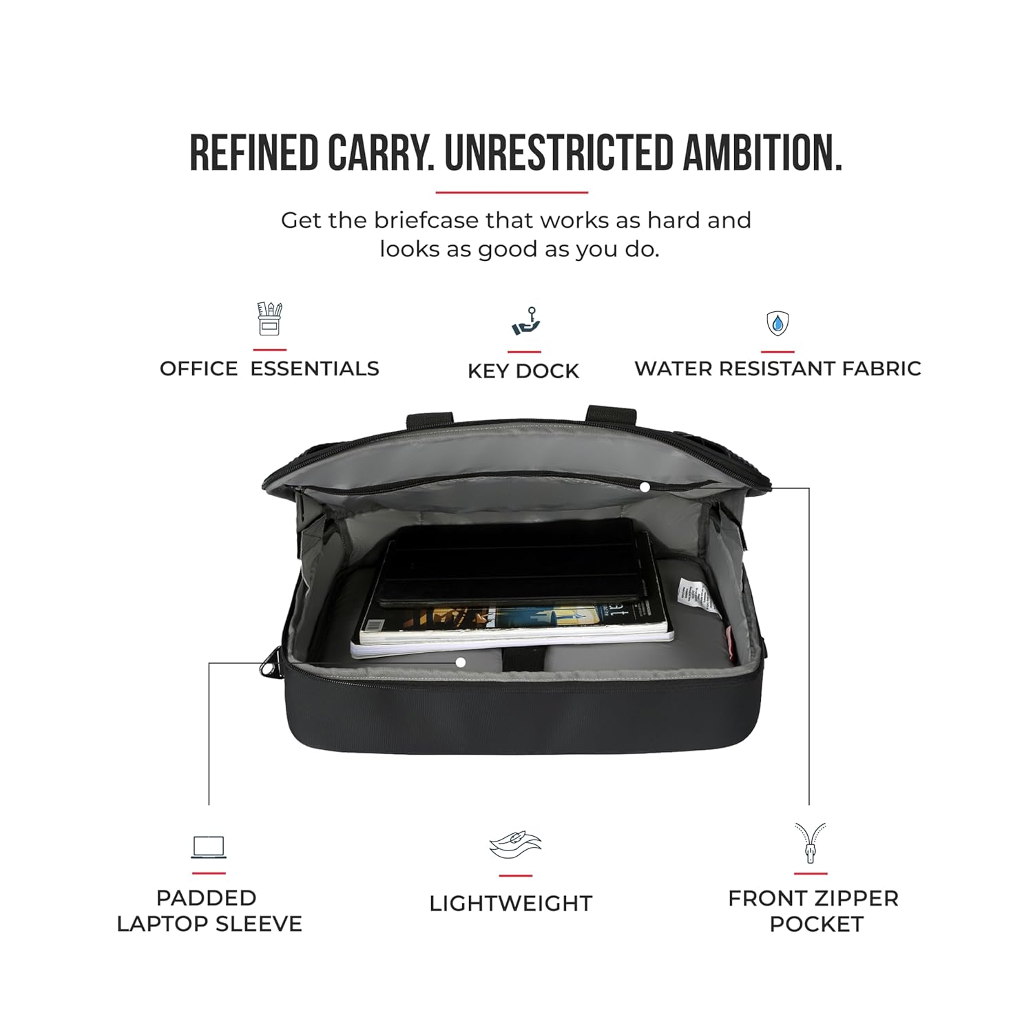 Gear Inspired Alive Moving 14L/16" Faux Leather Water Resistant Laptop Briefcase/Office bag/Laptop Messenger for Men/Women (Black - Orange) 11 712pD5YWlcL. SL1500