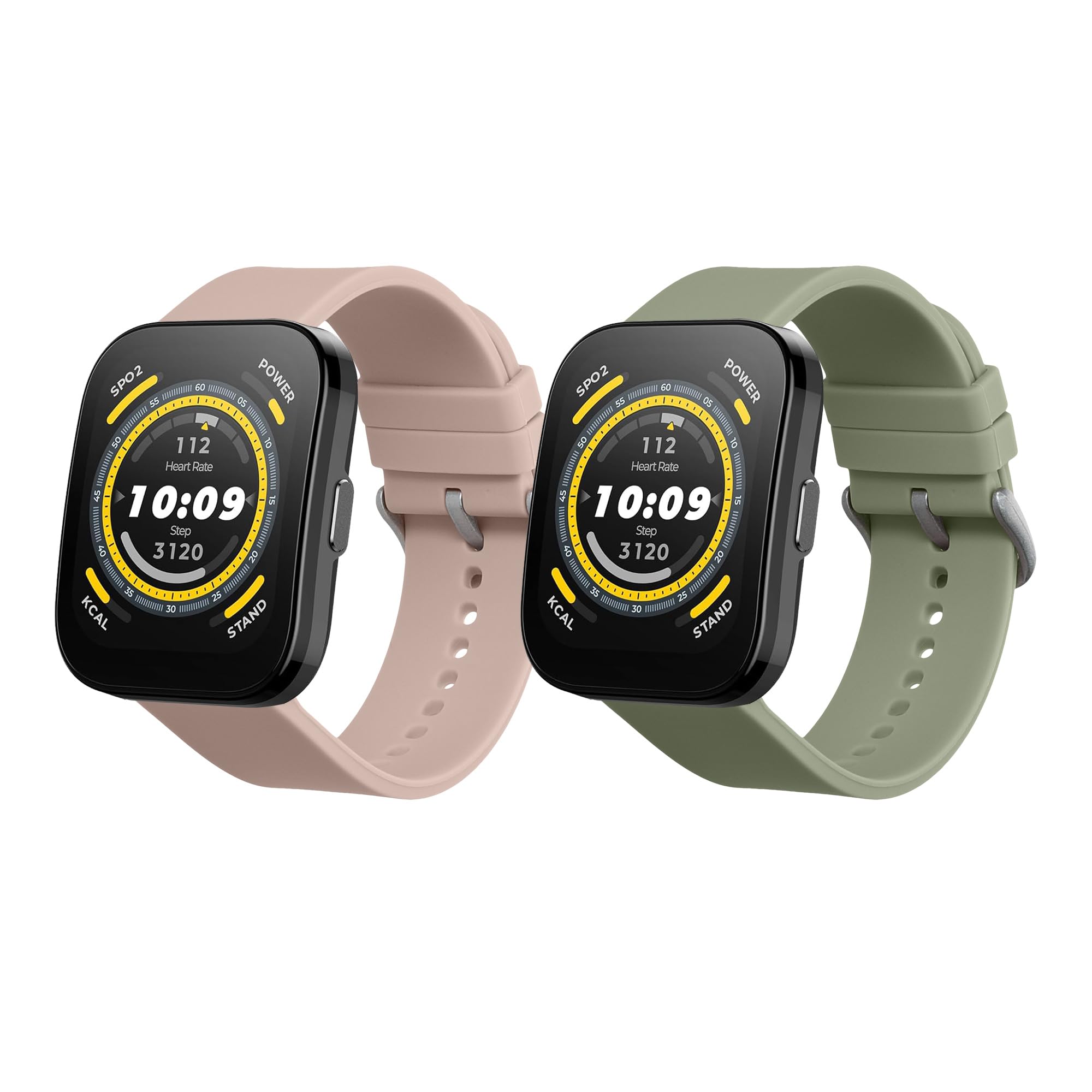 kwmobile Bracelet Compatible with Huami Amazfit Bip 5 / Amazfit GTR 4 Strap – 2 x Flexible Silicone Straps – Adjustable Size – Black/Dark Blue