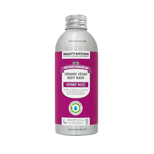 Beauty Kitchen Botanic Bliss - Gel de baño orgánico vegano de 10.1fl oz, herbal y aromático, con eucalipto, May Chang y romero