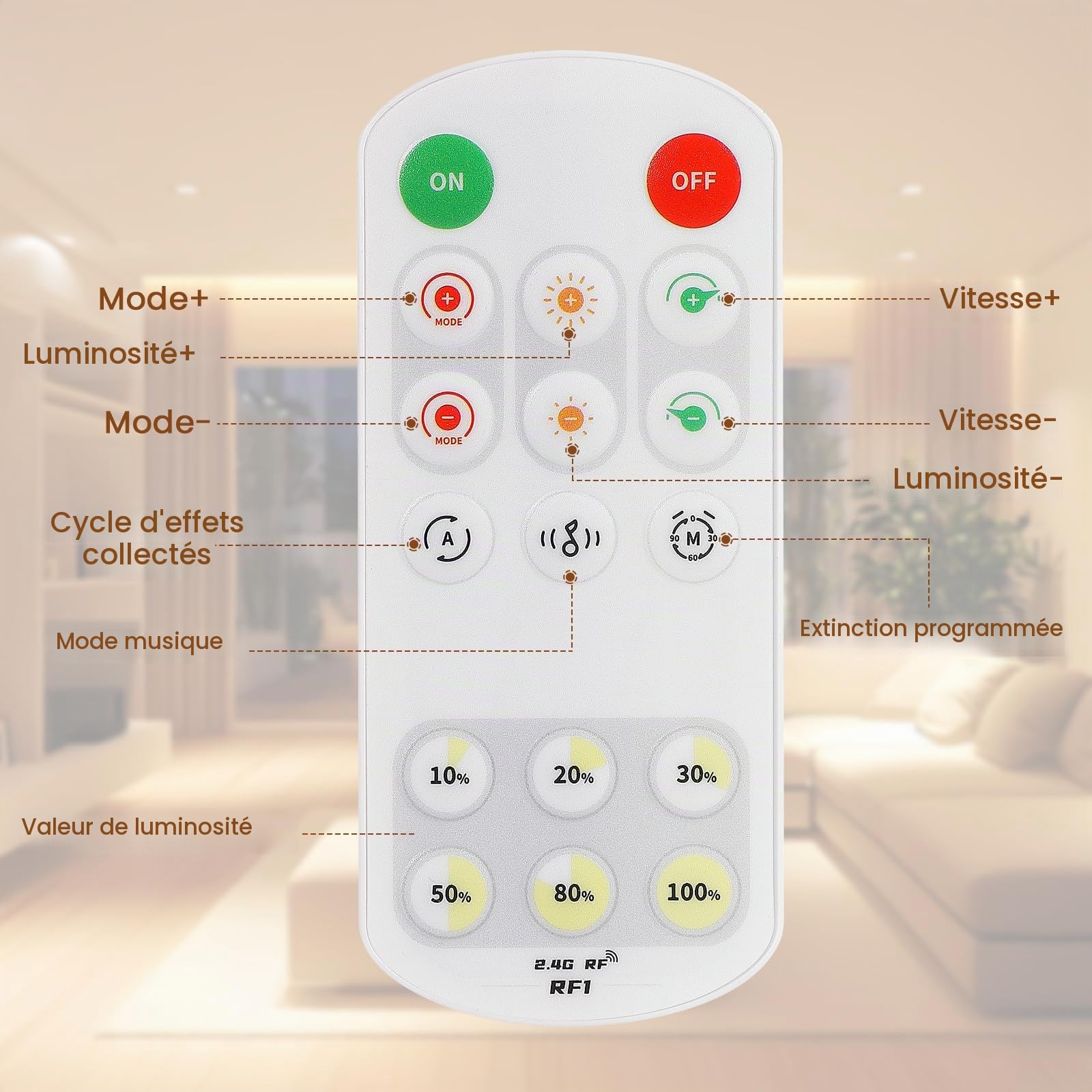 Ruban LED 10m, Bande LED Blanc Chaud avec Smart App et Telecommande, Ffonction Minuterie, Couleur Dynamique, Mode Musique, 3000K