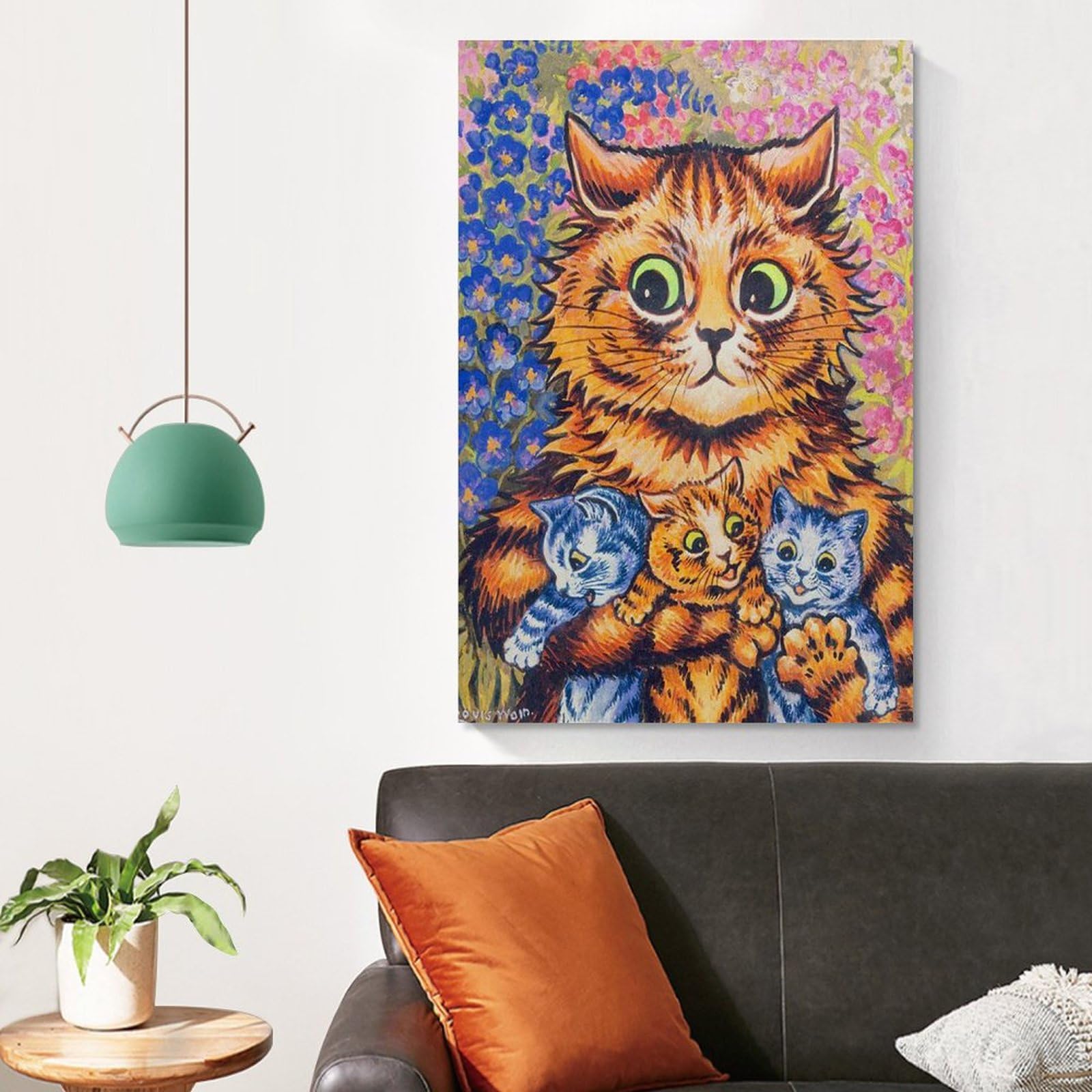 Amazon.co.jp: (子猫のいる猫)Louis Wainルイス・ウェイン