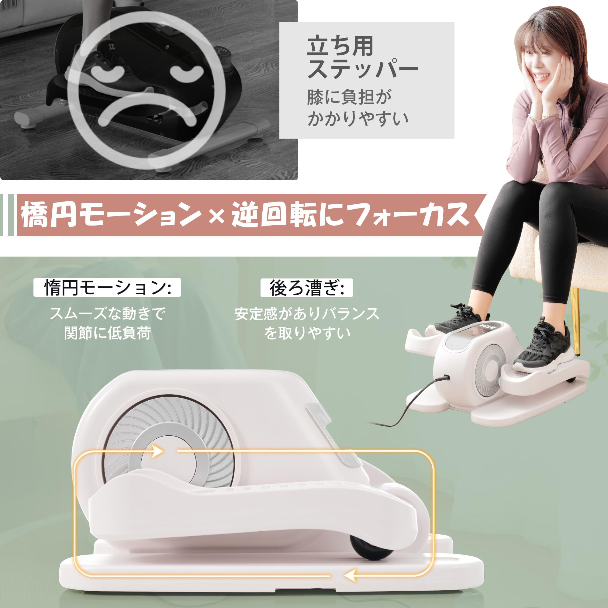 Amazon | Donext ステッパー ミニ クロストレーナー 電動 家庭用