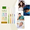 4Pcs Herbal Diffuser Pen, Portable Aromatherapy Inhaler Stick, Dual-Action Herbal Purifier Pen, Plant-Based Vaporless Fum Inhaler for Cleanse, Breathing Aid & Oral Freshening (3Box)