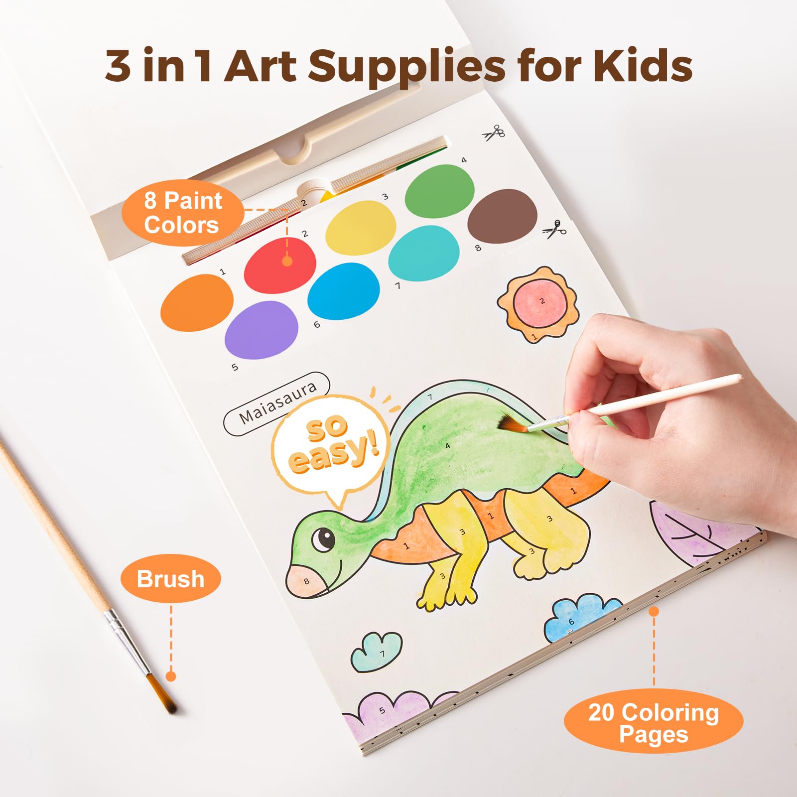 Toddler Dinosaur Paint with Water Books - Mess-Free Fun -3