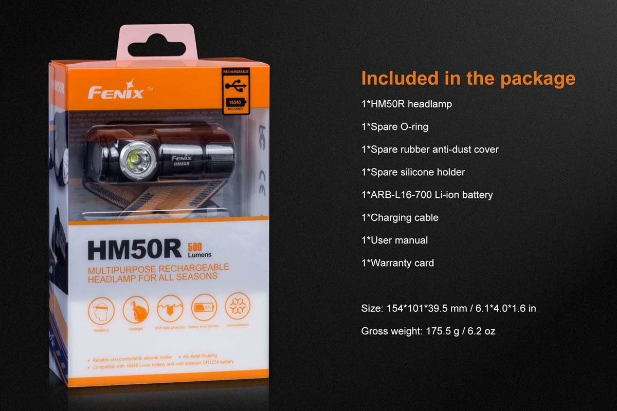 Up To 40% OFF Fenix Lighting HM50R Rechargeable Headlamp, Black