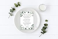 Vista 8 de Your Main Event Prints 50 tarjetas de decoración de eucalipto para boda, perfectas para añadir a centros de mesa y decoraciones de boda