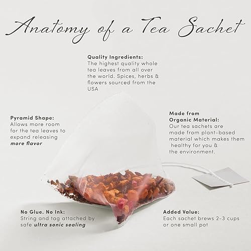 Miniatura 6 de La Tea Dah Caja de regalo surtida de té  Nueve sabores de bolsas de té surtidas de primera calidad, mezcladas en los Estados Unidos  Muestra de té