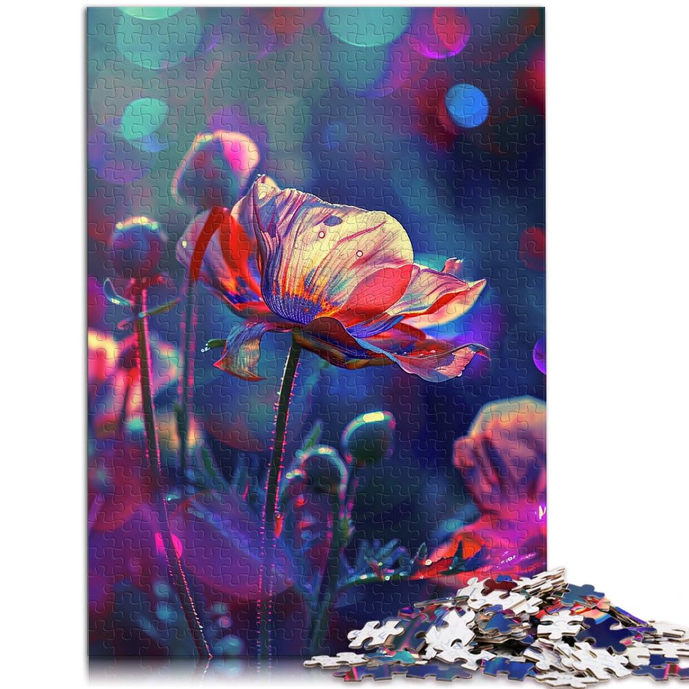 Adults 1000 Pieces Puzzle poppy DIY Puzzle Toys Help the brain exercise addictive toys to cultivate patience 10.27 in x 14.96 in for teenager 14+