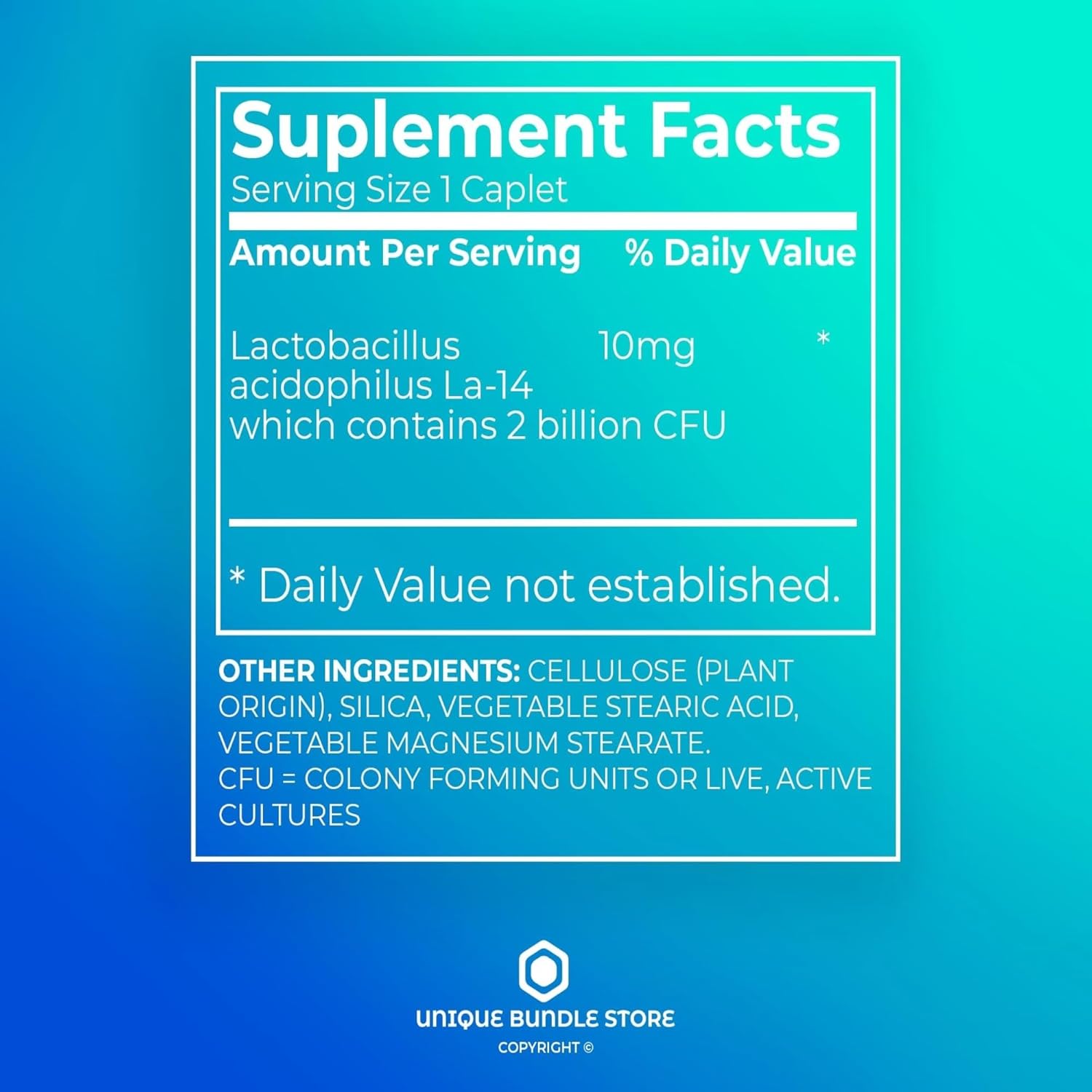 Probiotic Acidophilus 100 Caplets – Probiotic with 2 Billion Active Cultures, Digestive Health Probiotics, Probioticos for Daily Gut Balance, Low Sodium (Pack of 2)