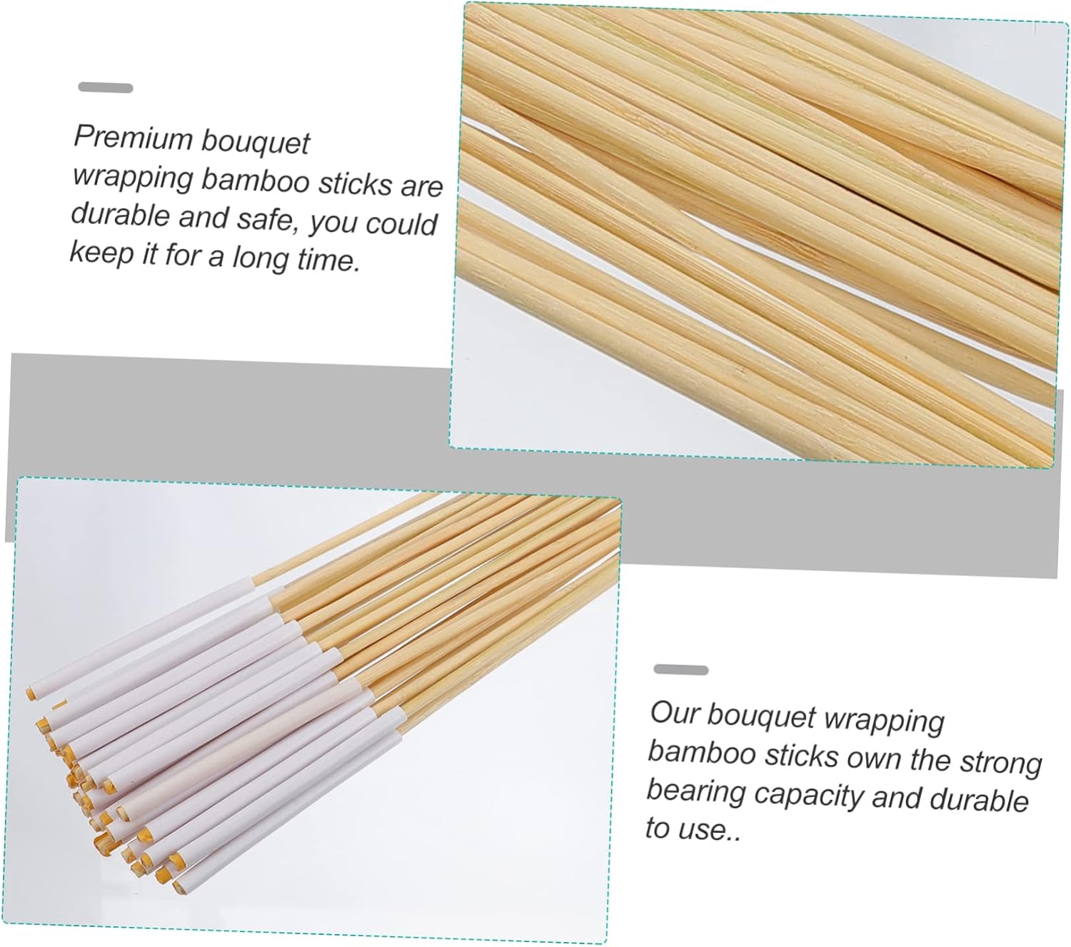 Zerodeko 60pcs Sticks for Flower Bouquet Multifunctional Glue Sticks for Snacks Fruits Beverages Crafting Materials for Creative Arrangements