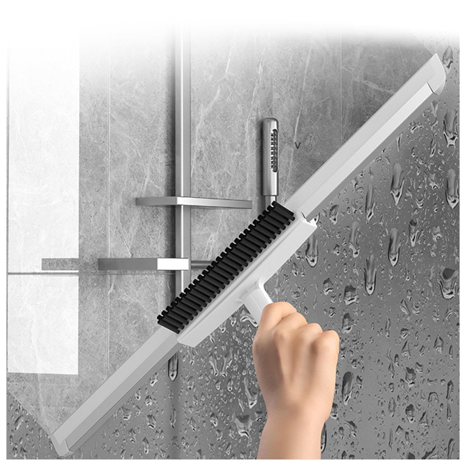 Escobilla De Goma para Suelos De Hormigón, Multifunción con Mango Largo de 125cm Magic Broom Sweeper, Escoba De Goma para Pelo De Mascota para Suelos Lisos,Alfombras,Ventanas