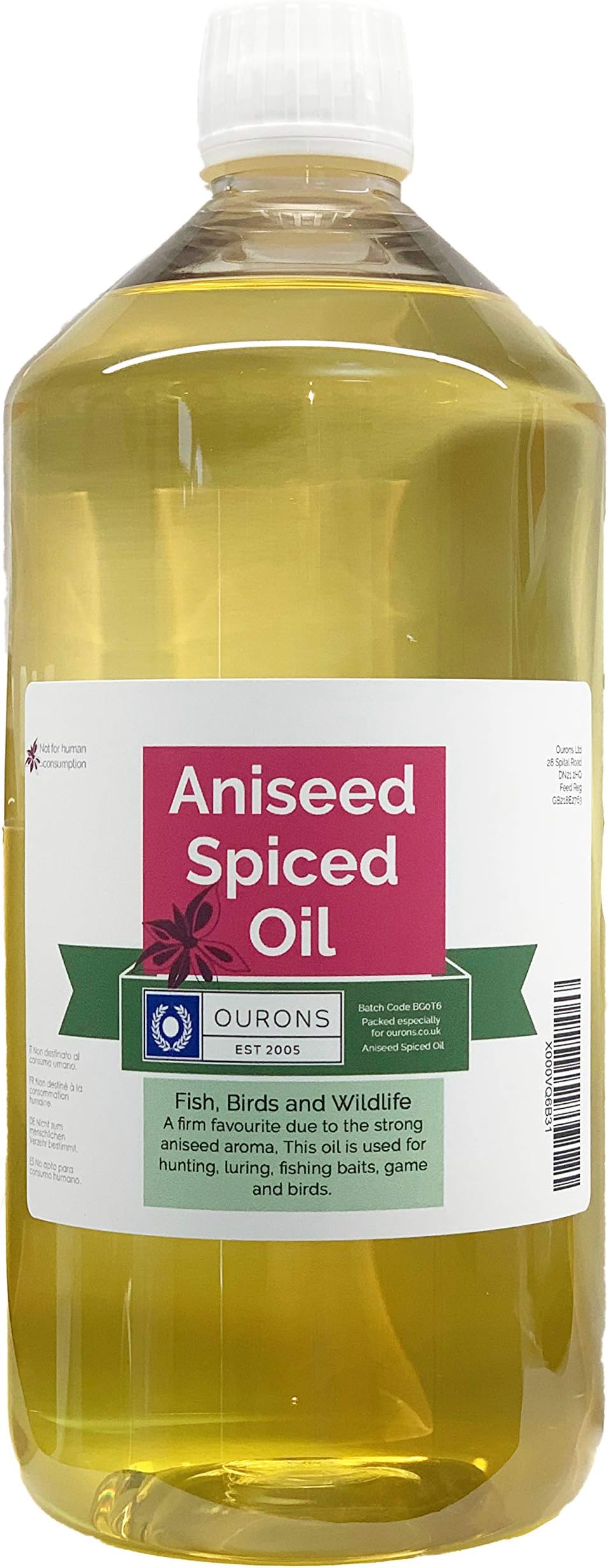 Aniseed Scented Oil For Budgies, Pheasants, Game & Bird Keeping