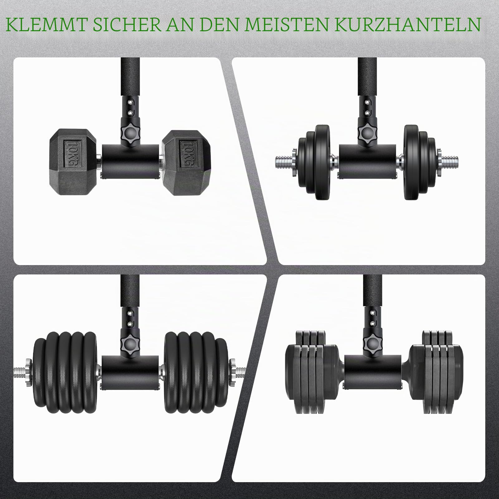 Kipika Verstellbarer Hantel zu Langhantel Konverter - EZ Curling Bar Adapter - Vielseitige Gewichtheberausrüstung für Home Gym