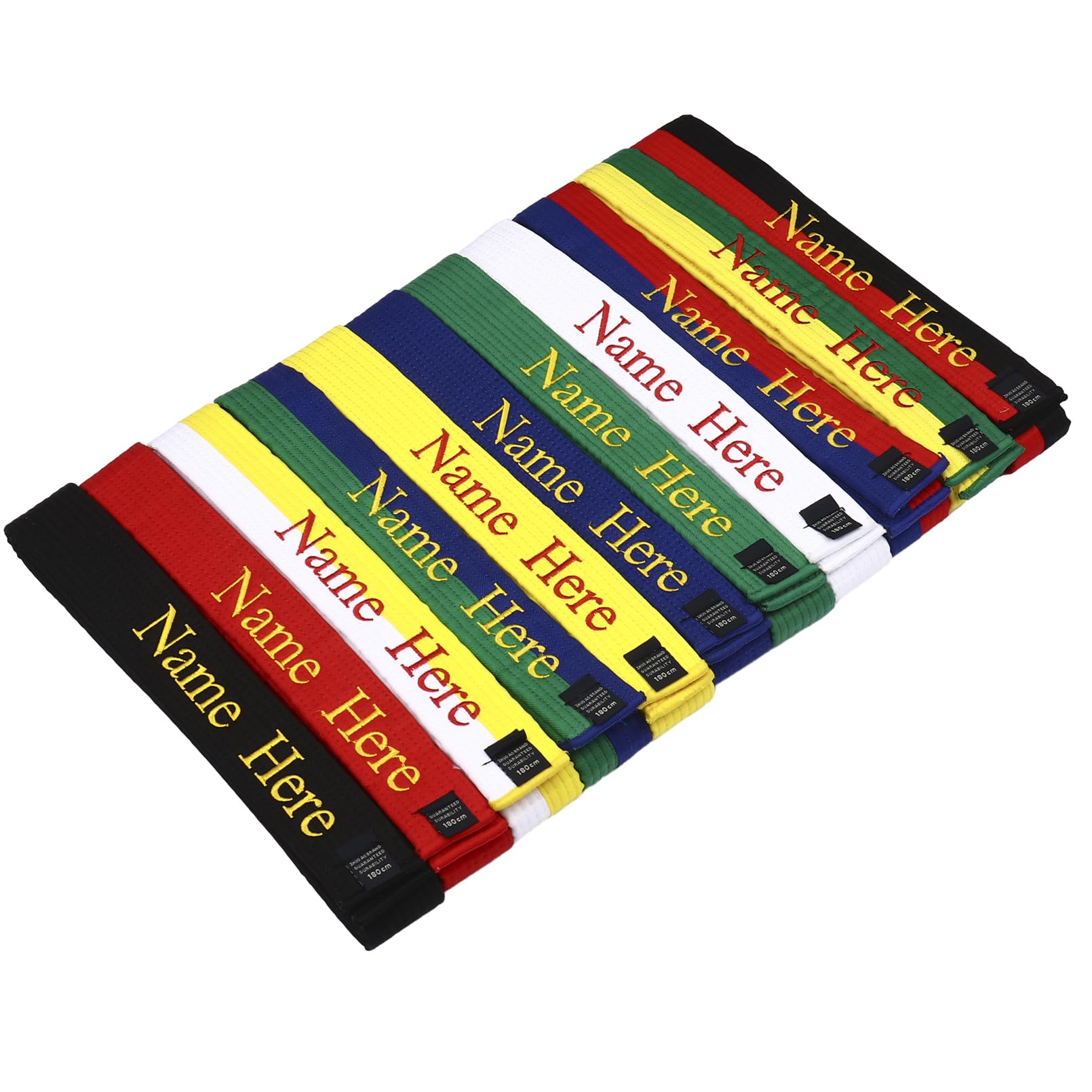 Dinikally Personalized Custom Embroidery Name Belt for Karate Martial Arts Belt, Taekwondo, Judo, BJJ (1pcs)