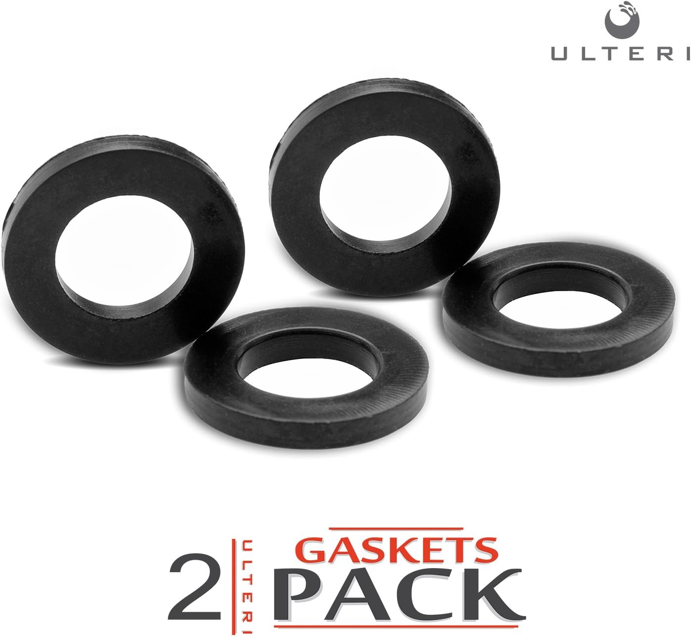 Ulteri Shower Head Washers Gaskets (2 pack) for Hand Held Hoses Or