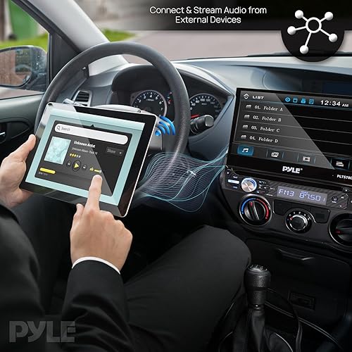 Miniatura 7 de Pyle - Receptor de unidad principal DIN individual  Estéreo de coche con pantalla táctil multicolor de 7 pulgadas  Sistema de audio y vídeo con