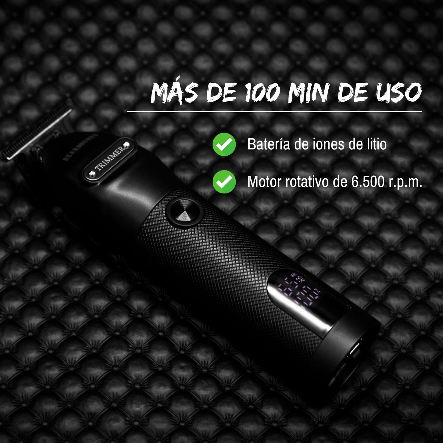 Beardburys XCT Trimmer | Recortadora de Barba y Pelo, Detailer Profesional Inalámbrica, Cuchillas DLC en T, Precisión y Durabilidad, 3 Peines-Guía - 175gr