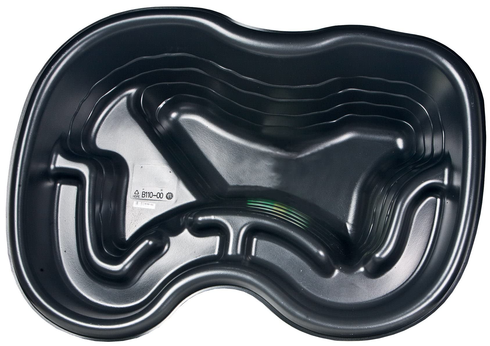 Giordanoshop Laghetto Artificiale Termoformato in PE 120x90x40 cm 120 Litri Nero