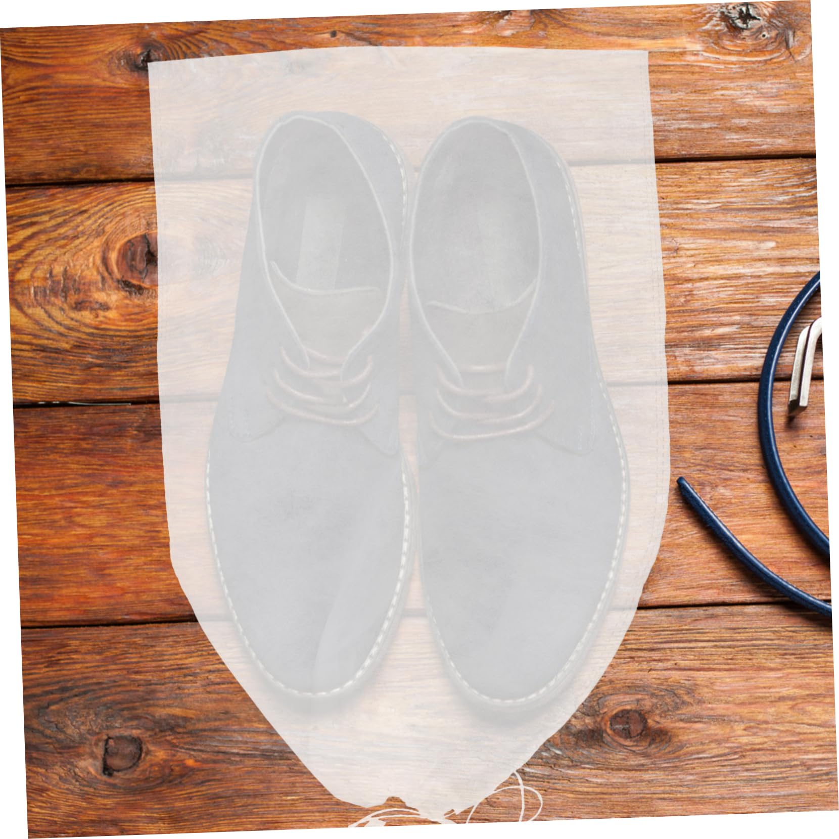 Beavorty Sacchetti Facile Identificazione Contenuto 50 Pezzi per Scarpe da Viaggio Non Tessuto Bianco, Borsa Porta Scarpe Anti Polvere Grande 32x48 Cm per Casa e Viaggio
