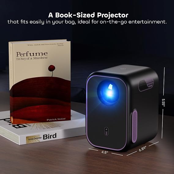 Google TV Projector with WiFi Bluetooth, 1080P Full Ultra HD 4K Supported, Smart Projection for Home Theater Movie, Outdoor Portable Mini HDMI NothingProjector NP One