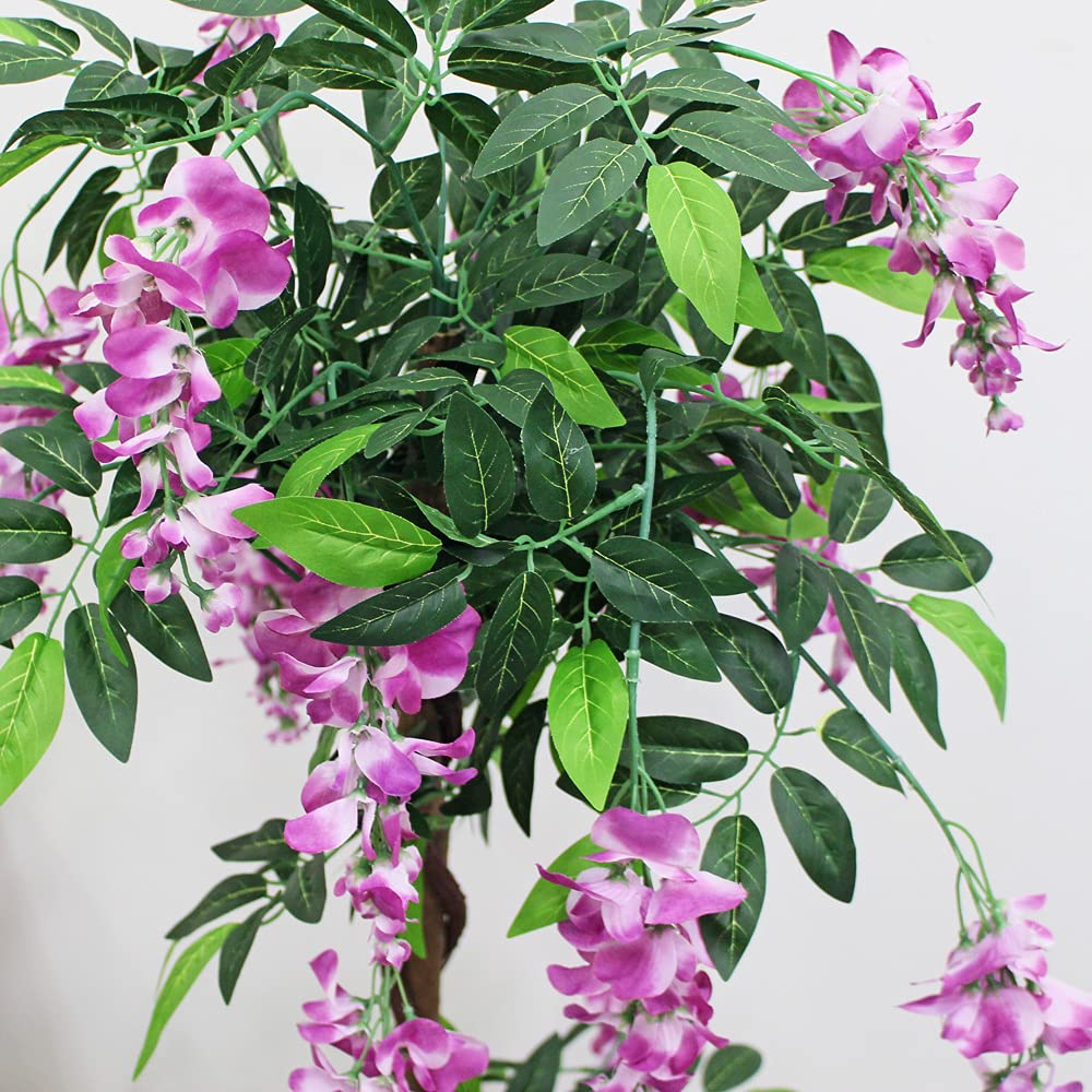 Decovego Planta Wisteria Artificial Decoración Interiorismo Madera Natural 120cm