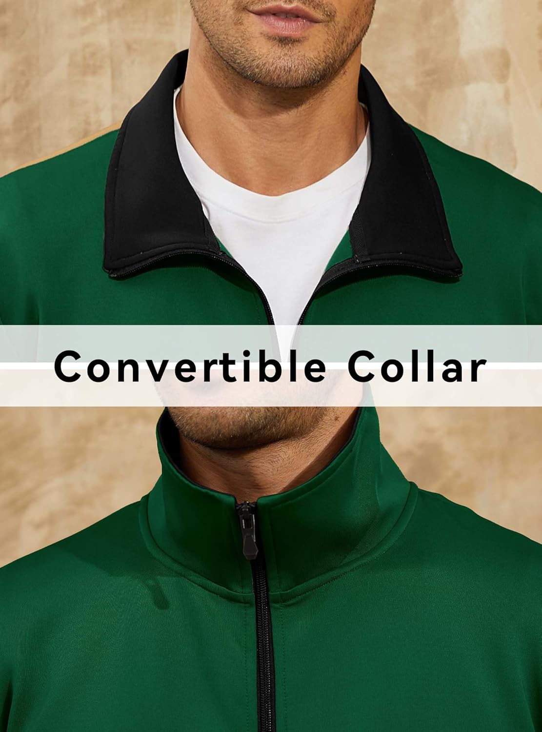 HYPESTFIT Men’s Lightweight Casual Bomber Jacket Track Running Athletic Varsity Coat - Image 7