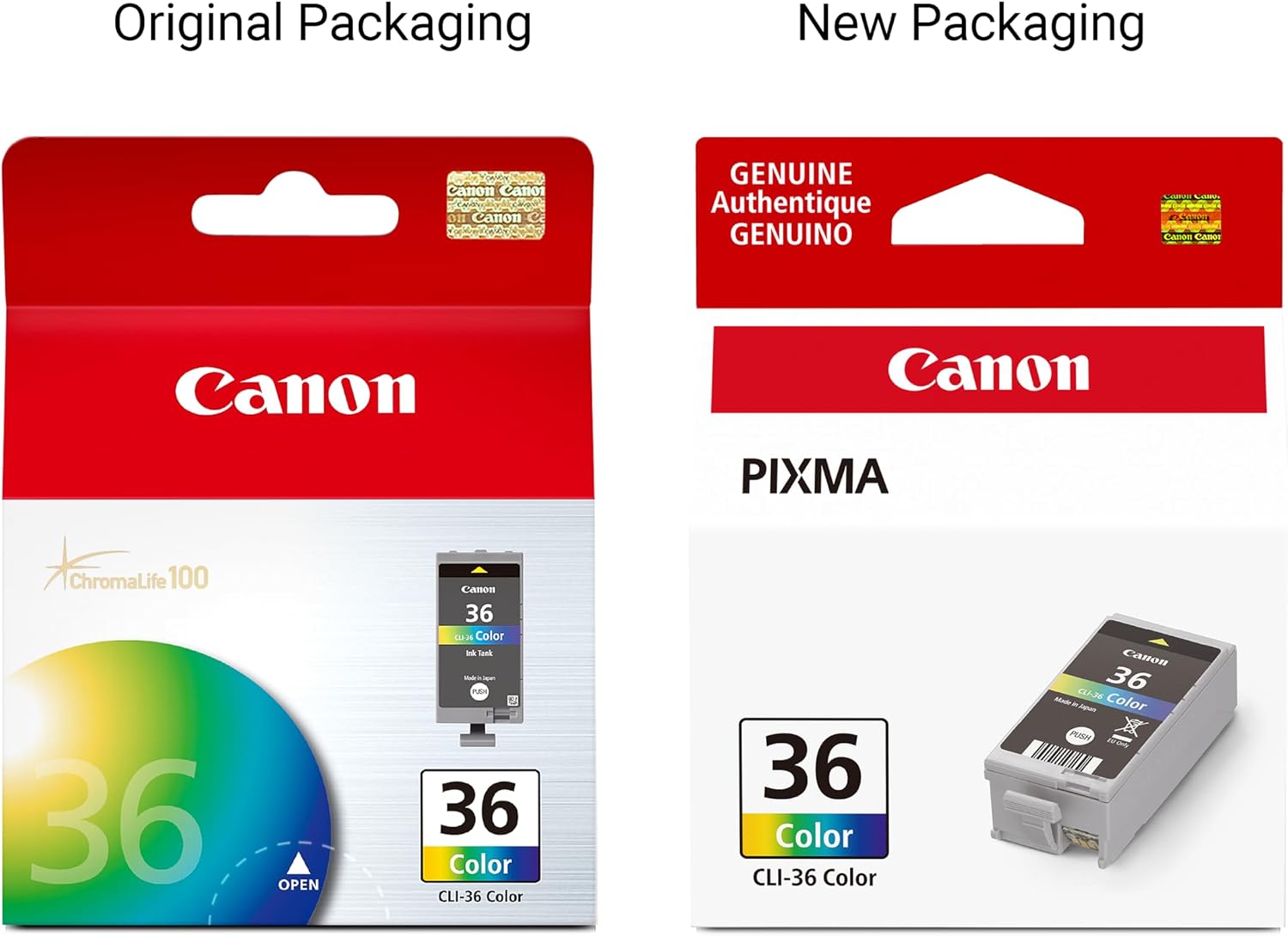 Canon CLI-36 Genuine Color Ink Tank, Compatible with mini320, mini260, iP100, iP110, TR150 and TR160 Printers image 4